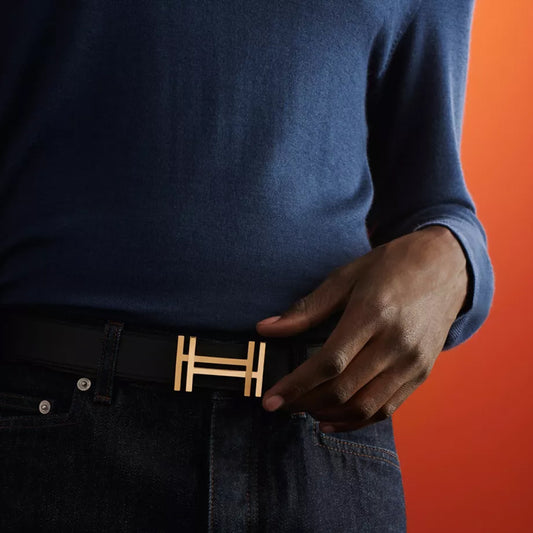 Carre Double H Black & Orange Reversible 32mm Belt