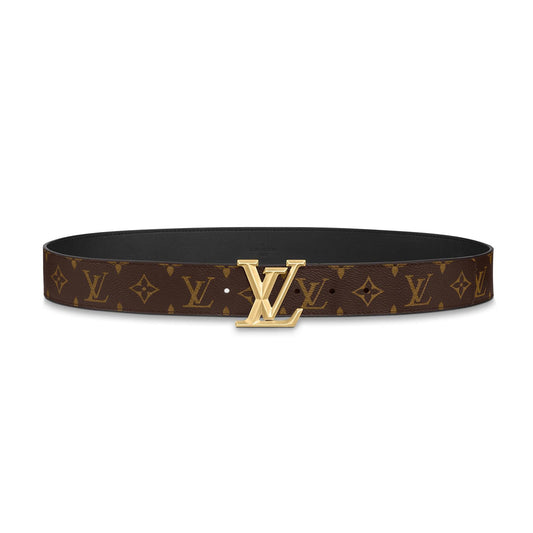 Gold Pyramid Monogram Brown Belt