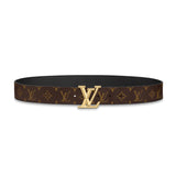 Gold Pyramid Monogram Brown Belt