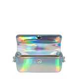 Silver Crystal Bow Leather Bag