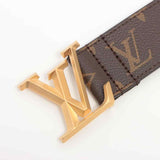 Gold Pyramid Monogram Brown Belt