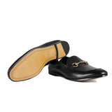 Horsebit Leather Black Loafers