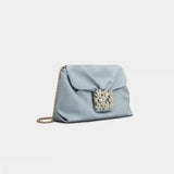 Bouquet Drape Blue Shoulder Bag