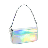 Silver Crystal Bow Leather Bag