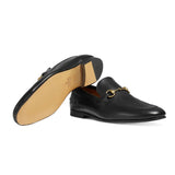 Jordaan Horsebit Leather Black Loafers