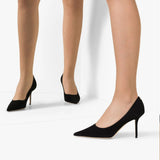 Love 85 Black Suede Pumps