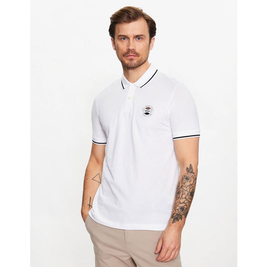 Hollywood Hills Logo Patch White Polo-Shirt