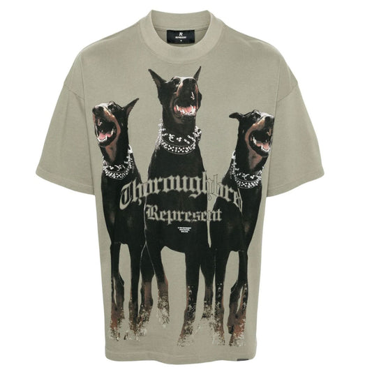 Thoroughbred Print Khaki T-Shirt