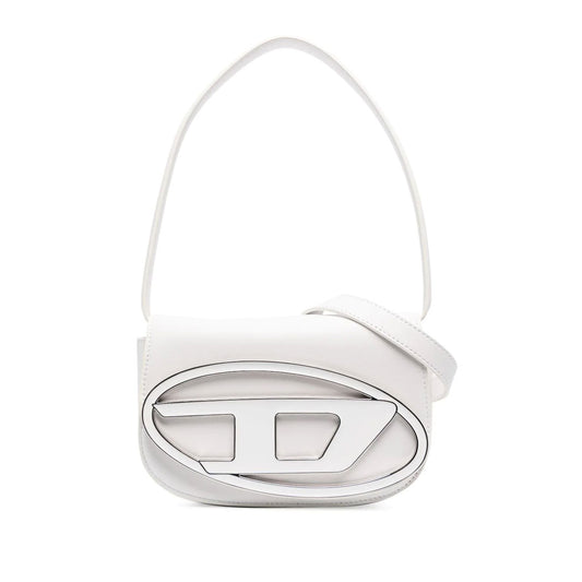 1DR White Leather Shoulder Bag