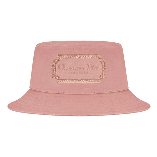 Couture Logo Embroidered Pink Bucket Cap