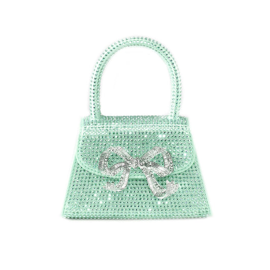 Rhinestone Green Micro Bag