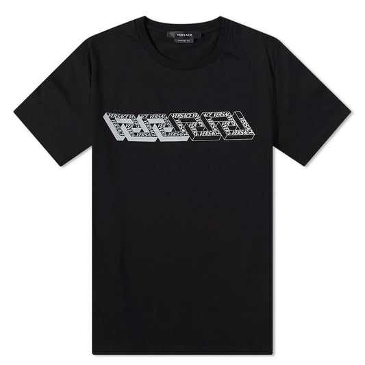 Greca Print Black T-Shirt