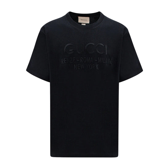 Stealth Logo Embossed Black T-Shirt