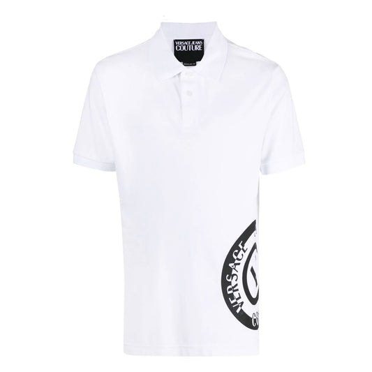 SS24 Large V-Emblem White Polo-Shirt
