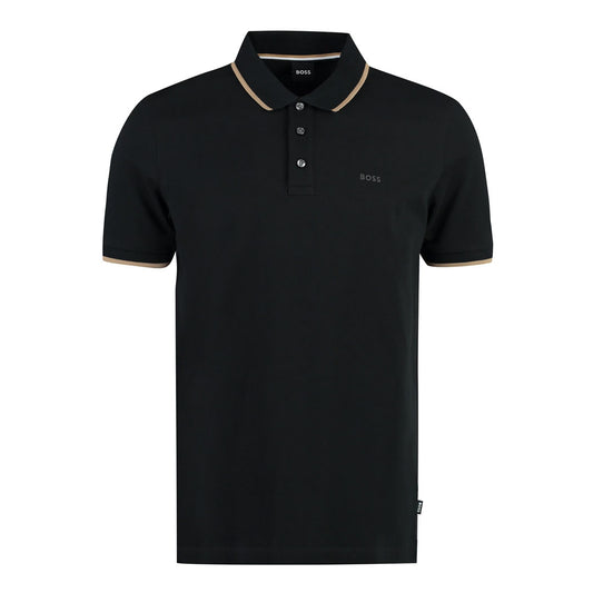 Parlay 190 Gold Striped Black Polo-Shirt