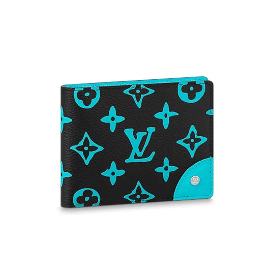 Blue Monogram Slender Wallet