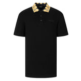 Baroque Collar Black Polo-Shirt