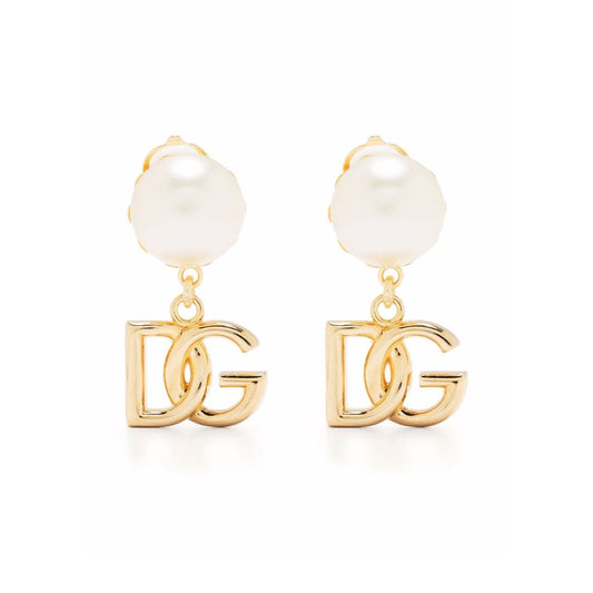 DG Logo in Pearl Earrings