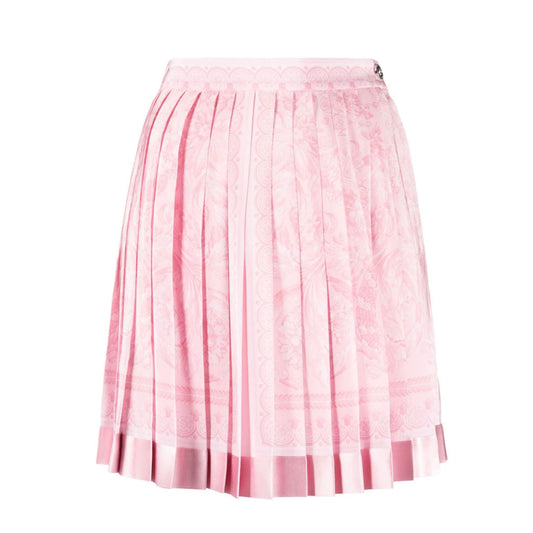 Barocco Pleated Pink Mini Skirt