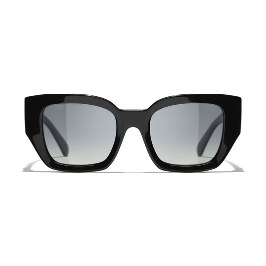 5506 Square Frame Black Sunglasses