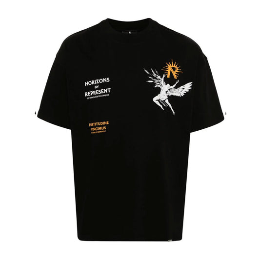 Icarus Print Black T-Shirt