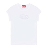 Logo Embossed White T-Shirt