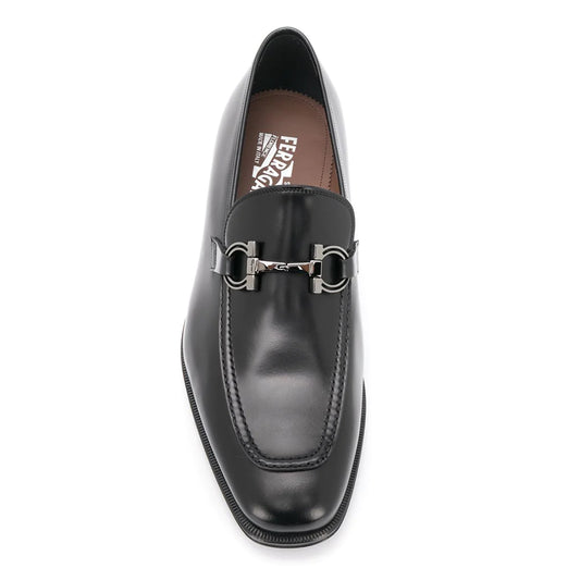 Gancini Seattle Leather Black Loafers
