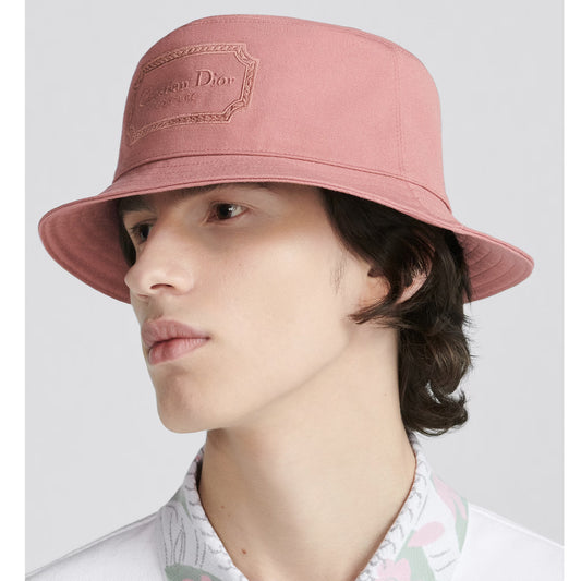 Couture Logo Embroidered Pink Bucket Cap