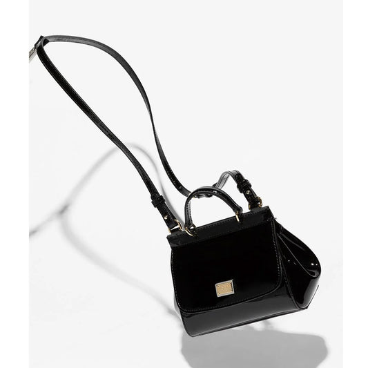 Sicily Patent Black Mini Shoulder Bag