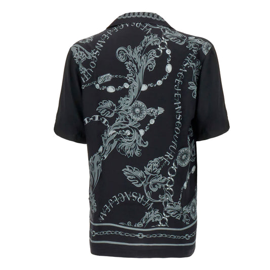FW23 Chain Print Black Short Sleeve Shirt