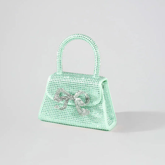 Rhinestone Green Micro Bag