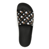 Reese Logo Print Black Slides