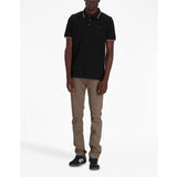 Parlay 190 Gold Striped Black Polo-Shirt