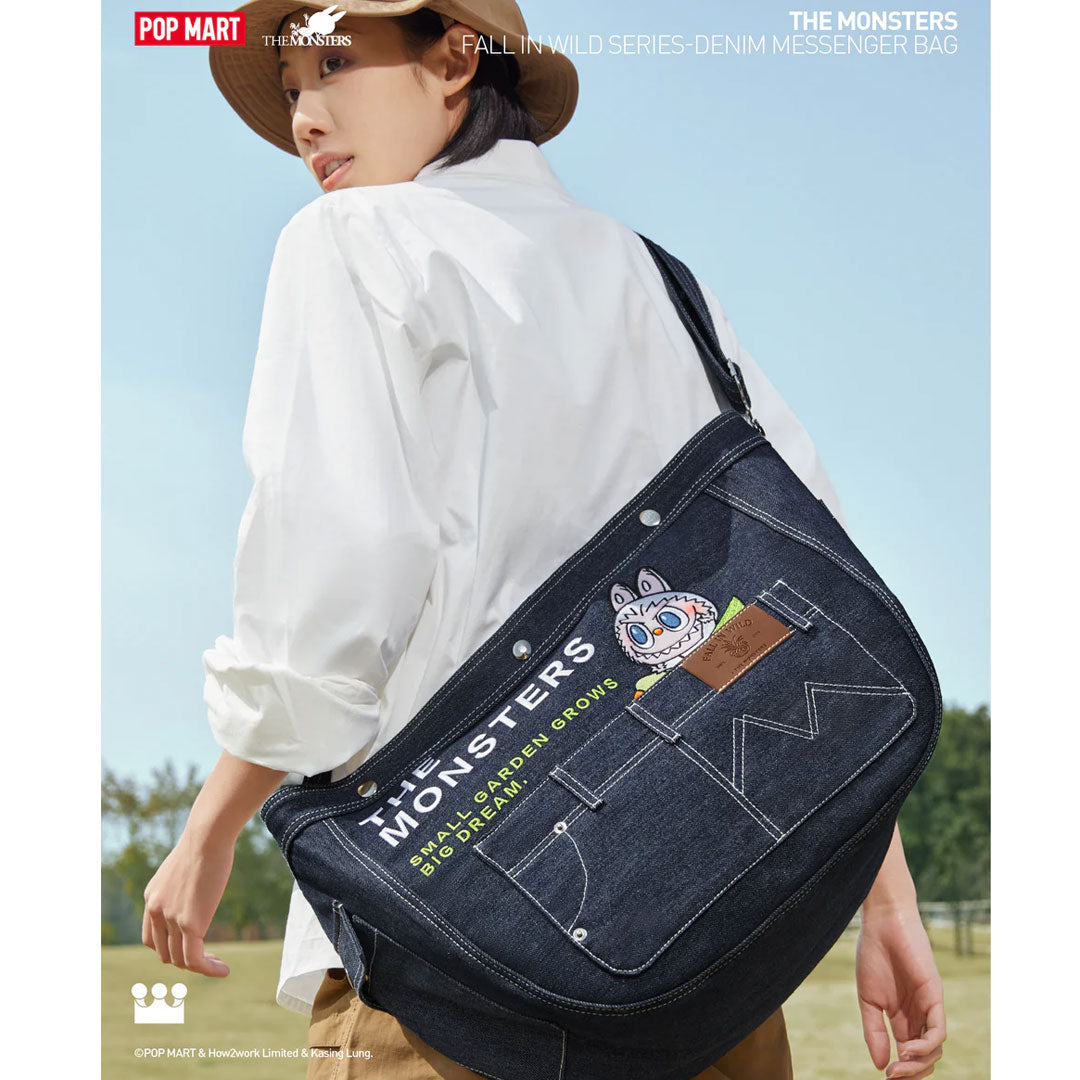 POP MART The Monsters LABUBU Fall in Wild Denim Tote Bag/Apron