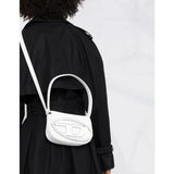 1DR White Leather Shoulder Bag