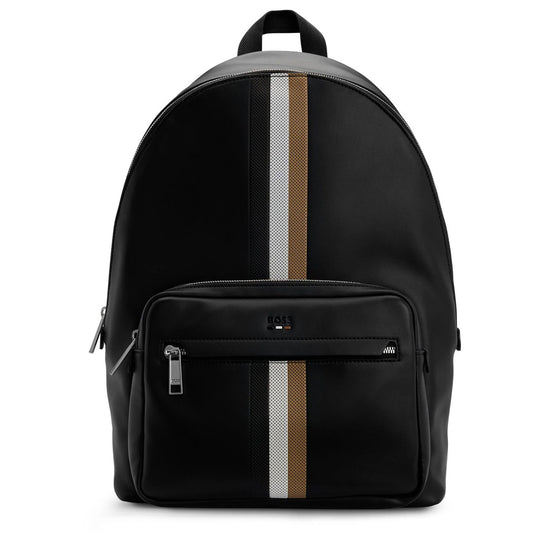 Striped Ray Black Backpack