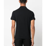 Logo Embroidered Black Polo-Shirt