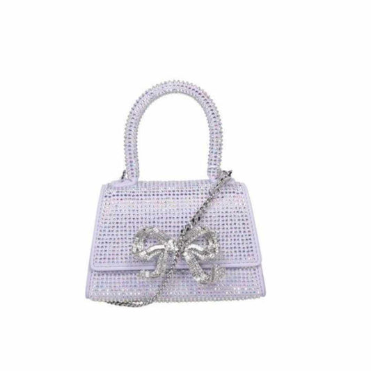 Purple Ombre Rhinestone Micro Bag