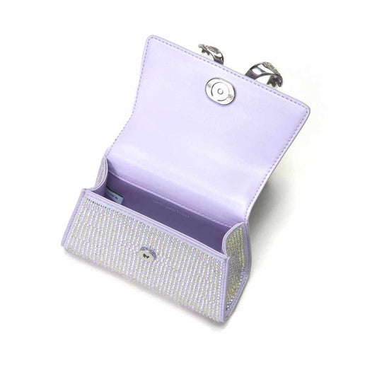 Purple Ombre Rhinestone Micro Bag