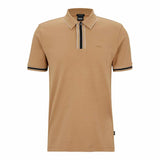 Contrast Tipping Caramel Polo-Shirt