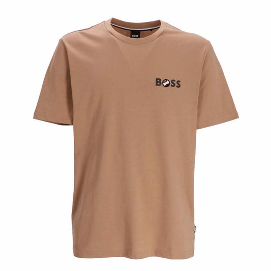 Logo Embroidered Brown T-Shirt