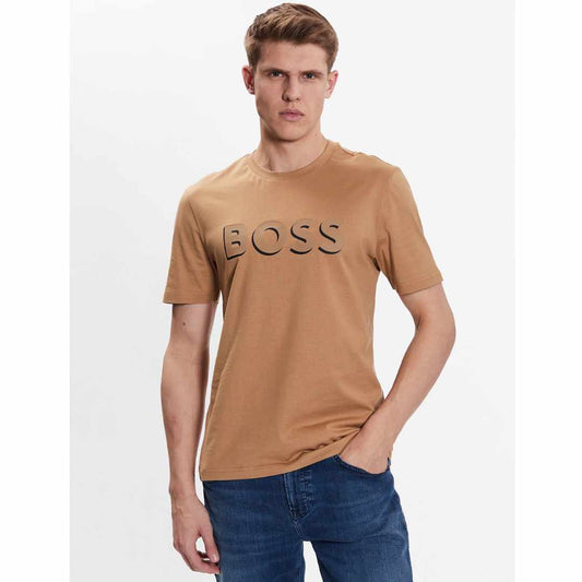 Logo Print Brown T-Shirt