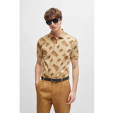 Monogram Jacquard Brown Polo-Shirt