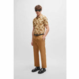 Monogram Jacquard Brown Polo-Shirt