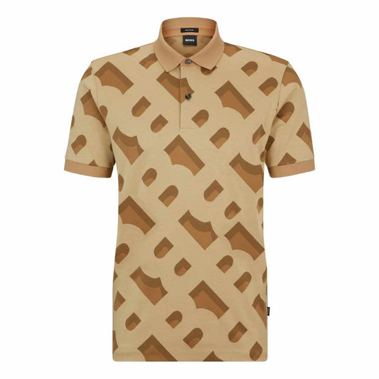 Monogram Jacquard Brown Polo-Shirt