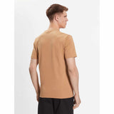 Tennis Club Logo Embroidered Brown T-Shirt