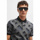 Monogram Jacquard Black Polo-Shirt