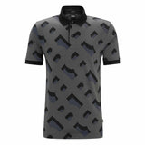 Monogram Jacquard Black Polo-Shirt
