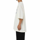 Black Logo Print Cream T-Shirt