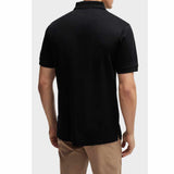 Plain Zip Up Black Polo-Shirt